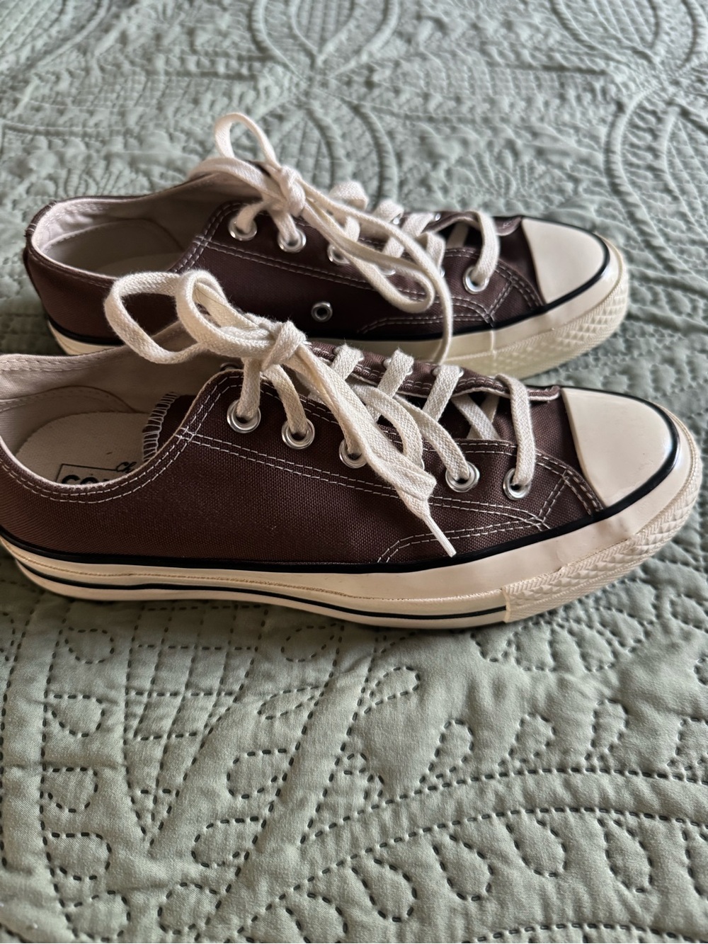 Classic Brown Canvas Low-Top Sneakers - Women's